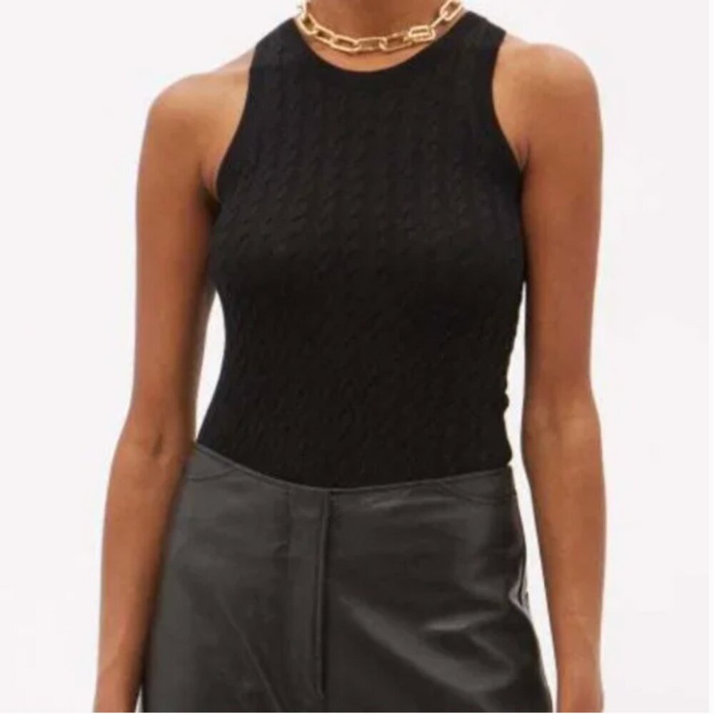 Toteme Cable Knit Wool Tank Top
